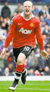 CP
Manchester United's Wayne Rooney celebrates after he scored his side's equalising goal from the penalty spot during the English Premier League soccer match at Ewood Park, Blackburn Saturday May 14, 2011. (AP Photo/Martin Rickett, PA) UNITED KINGDOM OUT NO SALES NO ARCHIVE NO INTERNET/MOBILE USAGE WITHOUT FAPL LICENCE - SEE IPTC SPECIAL INSTRUCTIONS FIELD FOR DETAILS   closecut close cut