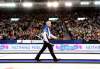 Justin Tang / The Canadian Press
Alberta skip Kevin Koe walks on the sheet following the eighth end in the final against Newfoundland and Labrador at the Tim Hortons Brier curling championship Sunday in Ottawa before taking home the championship win.