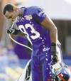 Bill Kostroun / the associated press archives
Alex Hall had a drink of water with the New York Giants last year.