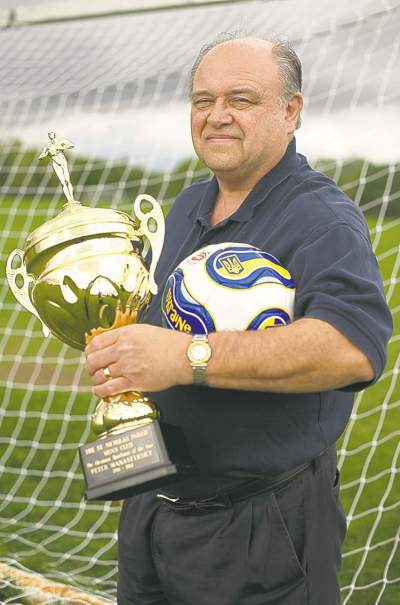 Cole Breiland / Winnipeg Free Press 
Peter Manastyrsky is the driving force for soccer in the city's Ukrainian community. He was recently awarded the St. Nicholas Parish Men's Club award for Ukranian Sportsman of the Year.