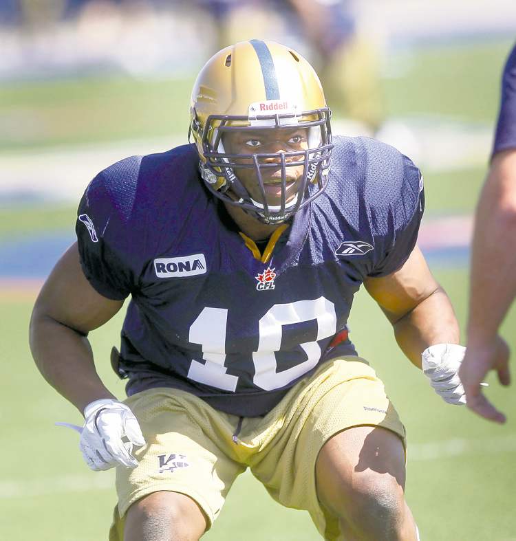 At six feet and 230 pounds, Henoc Muamba looks just like a linebacker is supposed to.