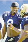 KEN GIGLIOTTI  / WINNIPEG FREE PRESS
Strong-side linebacker is not Brandon Stewart's usual gig, but he's happy to play there or anywhere else the Blue need him.