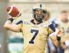 ryan remiorz / the canadian press archives
When the Blue Bombers' offence takes to the field in Toronto on Wednesday, it will be Alex Brink under centre, coach Paul LaPolice confirmed Sunday.