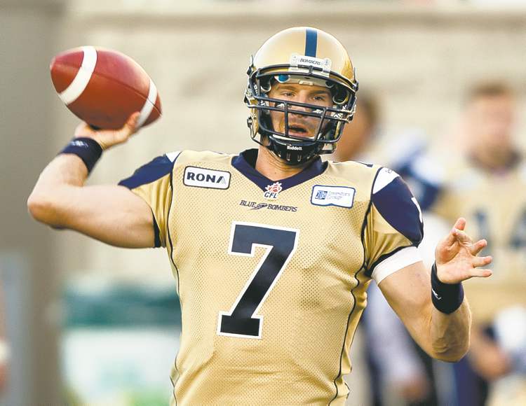 ryan remiorz / the canadian press archives
When the Blue Bombers' offence takes to the field in Toronto on Wednesday, it will be Alex Brink under centre, coach Paul LaPolice confirmed Sunday.