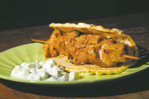 Winnipeg Free Press
BORIS MINKEVICH / WINNIPEG FREE PRESS

Hellenic trio: souvlaki, pita, tzatziki.