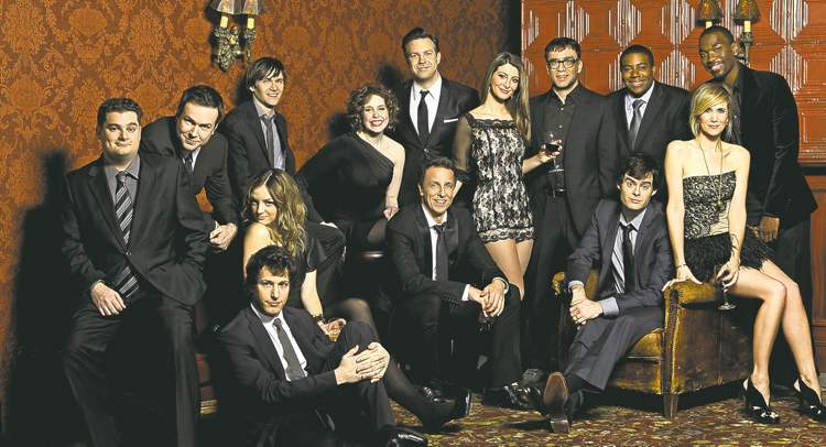 Dana Edelson/NBC
SNL actors Bobby Moynihan, Taran Killam, Paul Brittain, Abby Elliott, Andy Samberg, Vanessa Bayer, Jason Sudeikis, Nasim Pedrad, Fred Armisen, Bill Hader, Kenan Thompson, Kristen Wiig, Jay Pharoah, in file photo.