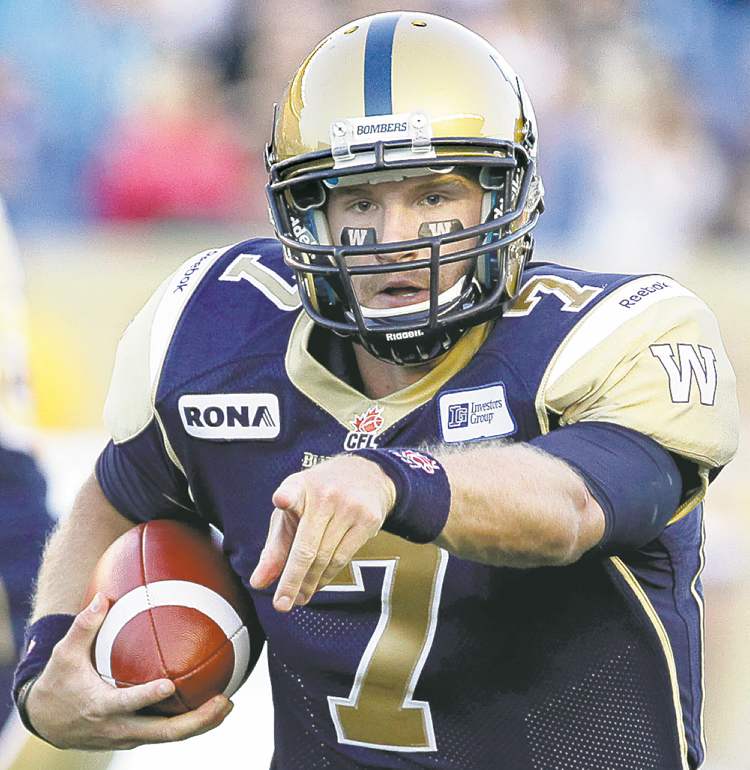 MIKE DEAL / WINNIPEG FREE PRESS
Alex Brink gets his shot at the Alouettes Friday.