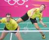 CP
Jason Ransom / the canadian press
Canada�s Michelle Li slams the shuttlecock past partner Alex Bruce during a semifinal loss to Japan on Thursday in London.