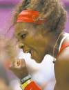 CP
Elise Amendola / the associated pressSerena Williams celebrates another winner on Saturday.