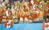 Matt Slocum / the associated press
Supporters of Canada's Ryan Cochrane cheer as he swims in the men's 1,500-metre freestyle final at the Aquatics Centre in the Olympic Park on Saturday.