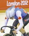 CP
sergey ponomarev / the associated pressTara Whitten of Edmonton sits fourth heading into today�s second day of the omnium, a new Olympic cycling event.
