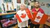 COLE BREILAND / WINNIPEG FREE PRESS
 Desiree Scott's mother, Charlene Gusberti, and brother, Nick Scott, show their pride.
