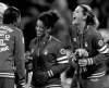 CP
frank gunn / the canadian press archives
Canadian soccer players Robyn Gayle (from left), Desiree Scott of Winnipeg and Christine Sinclair laugh after earning Canada its first-ever medal in women�s soccer.