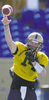 WAYNE GLOWACKI / WINNIPEG FREE PRESSJoey Elliott gave Bomber fans renewed life with a stellar passing performance against the Hamilton Tiger-Cats. Now the whole city is abuzz over the former No. 3 quarterback.
