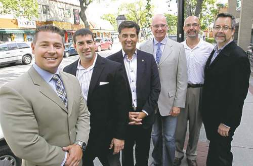 WAYNE GLOWACKI/WINNIPEG FREE PRESS 
From left: Lodge president Justin Bova with members David Bueti, Lou Caci, Tom De Nardi, Cosmo Racano and John Giavedoni. 'When  you look at your last name, you should know what it means.'