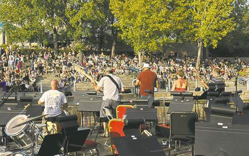 The Barge Festival began in 2010, above, as part of the city’s Cultural Capital year. Last year, due to high water levels, the barge was parked on The Forks’ main plaza.