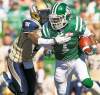 CP
liam richards / the canadian pressBlue Bombers cornerback Jovon Johnson tackles Roughriders running back Kory Sheets during Sunday�s game in Regina.