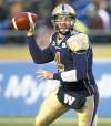 JOE BRYKSA / WINNIPEG FREE PRESS
Blue Bombers quarterback Buck Pierce wasn't spectacular in his return but was steadily effective Friday, making few mistakes and not digging Winnipeg into any holes.