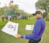 CP
David J. Phillip / the associated pressSergio Garcia signs autographs at the site of the Ryder Cup in Medinah, Ill.