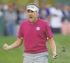 CP
Chris Carlson / the associated pressFists pumping, eyes bulging, mouth roaring, Europe�s Ian Poulter cans another birdie Saturday afternoon at Medinah.
