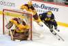 Aaron Lavinsky / Star Tribune via AP files
Jets prospect and Michigan standout Kyle Connor (right) is among several Michigan players who could be lacing up their skates in the NHL next season.