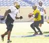 Mike Deal / Winnipeg Free Press
Mike Deal / Winnipeg Free Press
Winnipeg Blue Bombers quarterback Buck Pierce gets set to make a throw during practice at Canad Inns Stadium Tuesday.