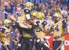 CP
Nathan Denette / The Canadian Press Archives
Blue Bombers running back Will Ford celebrates his touchdown with linemen Justin Sorensen and Chris Greaves last game vs. Toronto. The hogs are getting the job done.