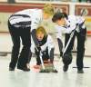 Winnipeg Free Press
BORIS MINKEVICH / WINNIPEG FREE PRESS Stefanie Lawton delivers the rock in the Manitoba Lotteries Women�s Curling Classic championship game Monday.