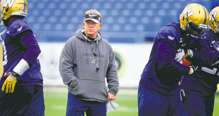 Phil Hossack / Winnipeg Free Press archives
Winnipeg Blue Bombers interim head coach Tim Burke was handed a 'sinking ship' when the team fired former bench boss Paul LaPolice, one reader writes.