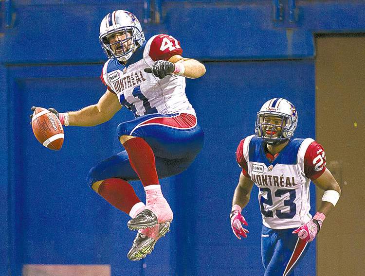 CP
Nathan Denette / the canadian press archives
Shea Emry (41) is the Alouettes� nominee for top defensive player.