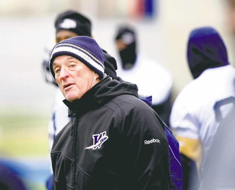 WAYNE GLOWACKI / WINNIPEG FREE PRESS
The Blue Bomber brass stand firm in their belief GM Joe Mack has a plan that will bear fruit in the 2013 campaign.