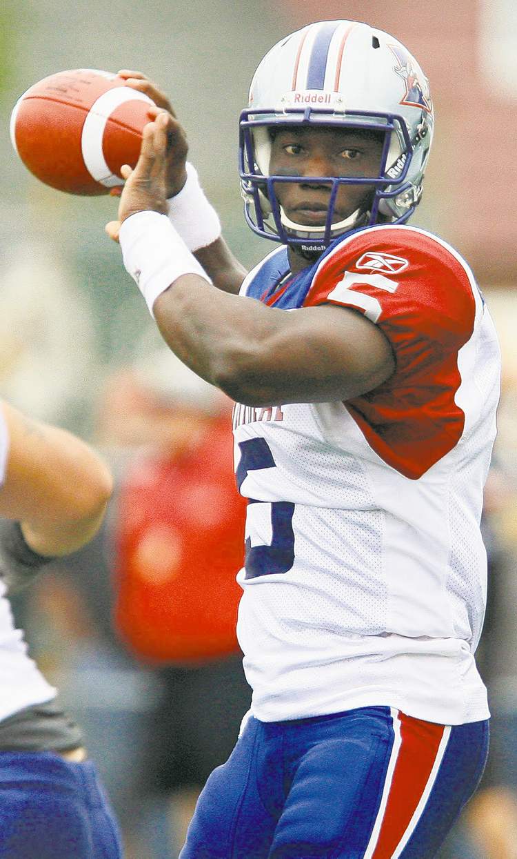 CP
Montreal Alouettes backup quarterback Adrian McPherson gets the nod at starter today. He might just figure in the Blue Bombers' future.