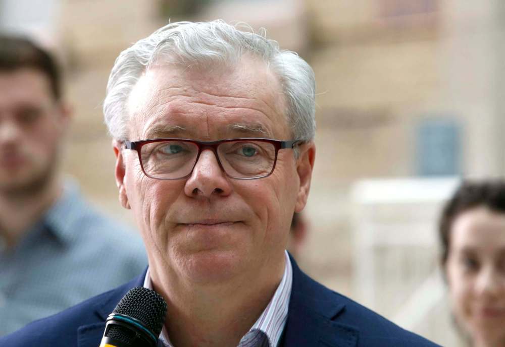 WAYNE GLOWACKI / WINNIPEG FREE PRESS
Premier Greg Selinger answers questions after unveiling a $40-million grab-bag of improvements for post-secondary students today.