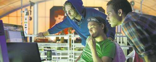 Postmedia
SAVAGES: From left, Aaron Johnson, Emile Hirsch and Taylor Kitsch.