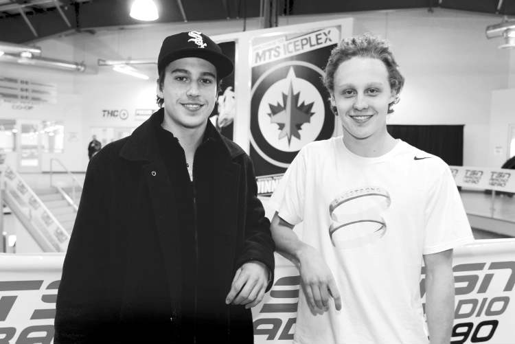 Winnipeg Free Press
BORIS MINKEVICH / WINNIPEG FREE PRESS
Jackson Keane, 15, and Geordie Keane, 16, are teammates but not linemates on the Manitoba AAA Midget Hockey League powerhouse Winnipeg Wild.