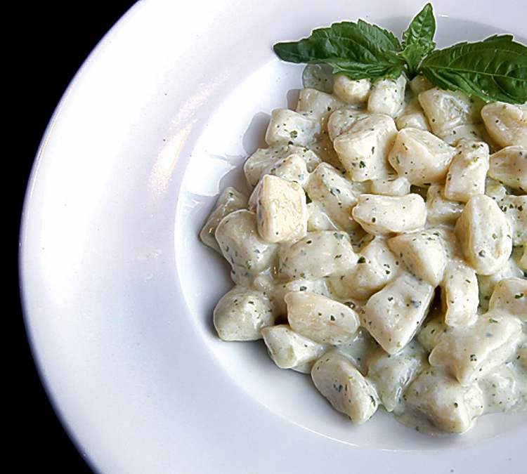 Gnocchi with creamy pesto