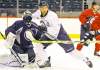 KEN GIGLIOTTI / WINNIPEG FREE PRESS
Andrew Ladd was back at practice one day after his wife Brandy gave birth.