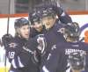 JOE BRYKSA / WINNIPEG FREE PRESS archives
The Jets line of Bryan Little, Andrew Ladd and Nik Antropov (from left) celebrate Ladd�s goal against the Pittsburgh Penguins on Friday night.