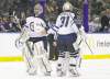 AP
Jets goalie Al Montoya (left) replaces Ondrej Pavelec during the second period in Tampa Friday night. Pavelec had just surrendered his fifth goal in 14 shots.