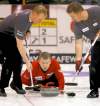 Phil Hossack  / Winnipeg Free Press archives
Charleswood's Jeff Stoughton hammered Steen Sigurdson of Fort Rouge 9-2 in Friday night action in Neepawa.