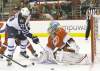 AP
Dustin Byfuglien jams the Hurricanes net during a Winnipeg Jets power play in in Raleigh, N.C., on Thursday.