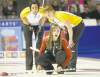 CP
Ryan Remiorz / the associated pressOntario skip Rachel Homan calls a shot as Manitoba�s Jill Officer (left) and Dawn Askin look on in the Page 1-2 game Saturday night.