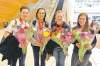 Boris Minkevich
BORIS MINKEVICH / WINNIPEG FREE PRESS (From left) Breanne Meakin, Krysten Karwacki. Ashley Howard and Selena Kaatz arrive at Winnipeg�s airport as university curling champions Monday.