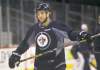 WAYNE GLOWACKI / WINNIPEG FREE PRESS
Jets D-man Grant Clitsome was again paired with Zach Bogosian during practice at the MTS Centre on Friday.