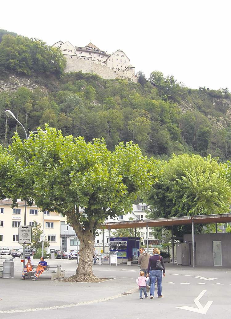 CP
Liechtenstein's capital, Vaduz, with the home of Liechtenstein's royal family, Castle Vaduz, in background.