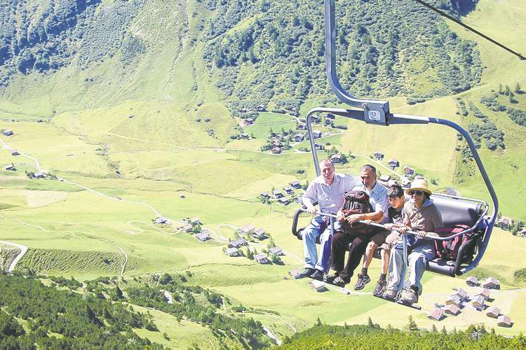Postmedia
From the top of a ski lift you can hike the ridge which marks the border of Austria and Liechtenstein.