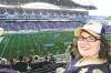 JESSICA BURTNICK / WINNIPEG FREE PRESS 
Bomber fan Felise Coutu has warm  feelings for the old stadium -- she took her engagement photos there -- but says the comforts of Investors Group Field have won her over.