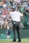 AP
Phil Mickelson finally canned a birdie putt on the 18th green on Friday at Merion.