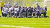 BORIS MINKEVICH / WINNIPEG FREE PRESS 
Blue Bombers coach Tim Burke addresses the team's group of core veterans midway through Monday's practice.
