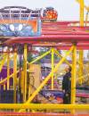 Boris Minkevich / Winnipeg Free Press
A police officer examines the Crazy Mouse roller-coaster on Thursday.